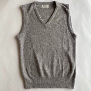 Vintage Christian Dior Gray Sweater Vest Mens L MADE IN USA